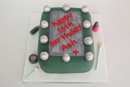 make up mirror birthday cake